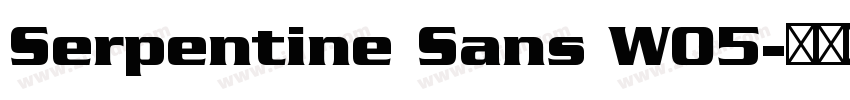 Serpentine Sans W05字体转换